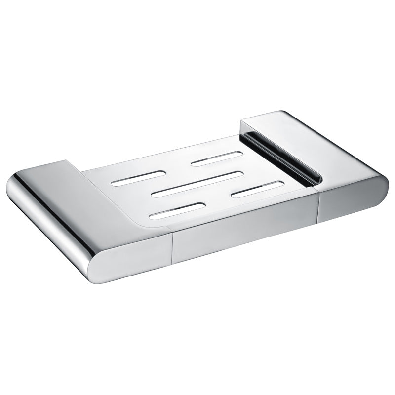 Cora Round Cornered Rectangle Soap Shelf - Chrome