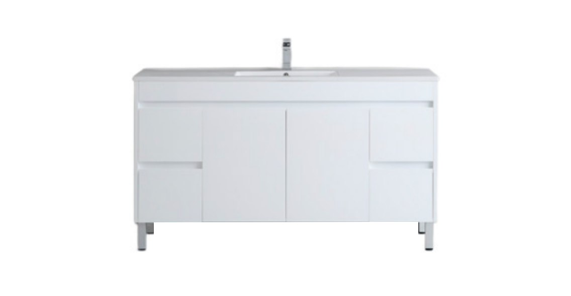 Polar White Floor PVC Vanity 1500*460*880mm