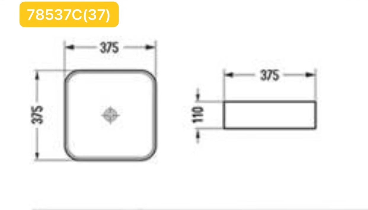 Above counter basin 375*375*110mm