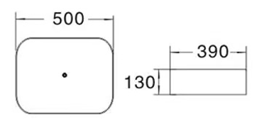 Above counter basin 500*390*130mm