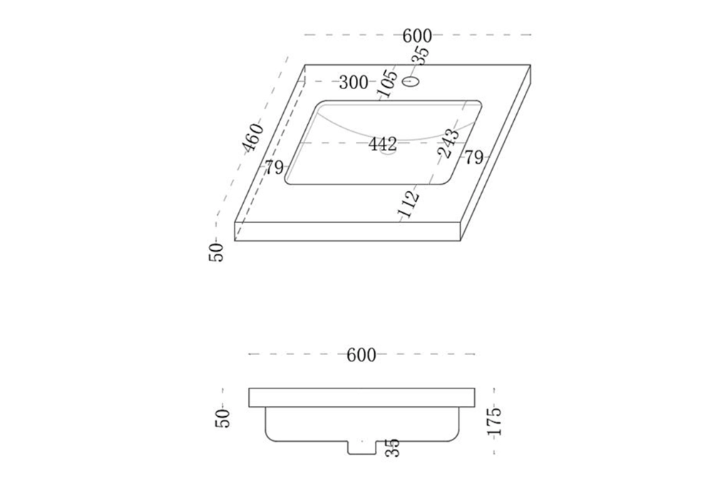 Ceto Diamond Undermount Sintered Stone Top With Seamless Ceramic Basin