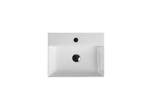 Kube 46M Wall-Hung Basin - Living and Bathroom