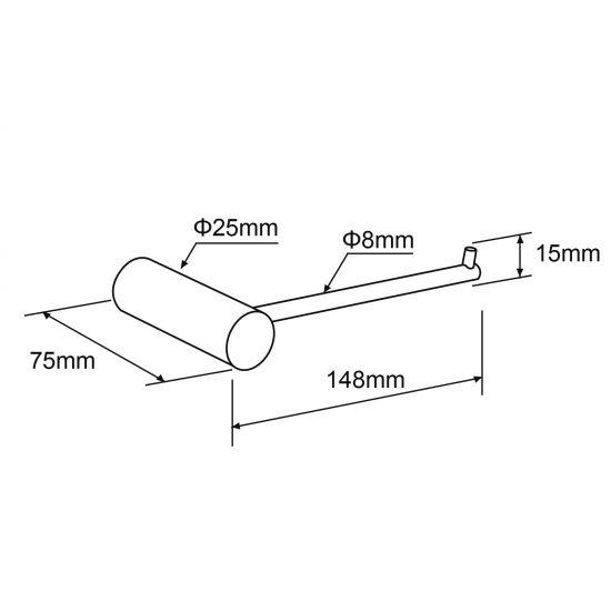 Matte Black Toilet Paper Holder (OX6213.TR) - Living and Bathroom