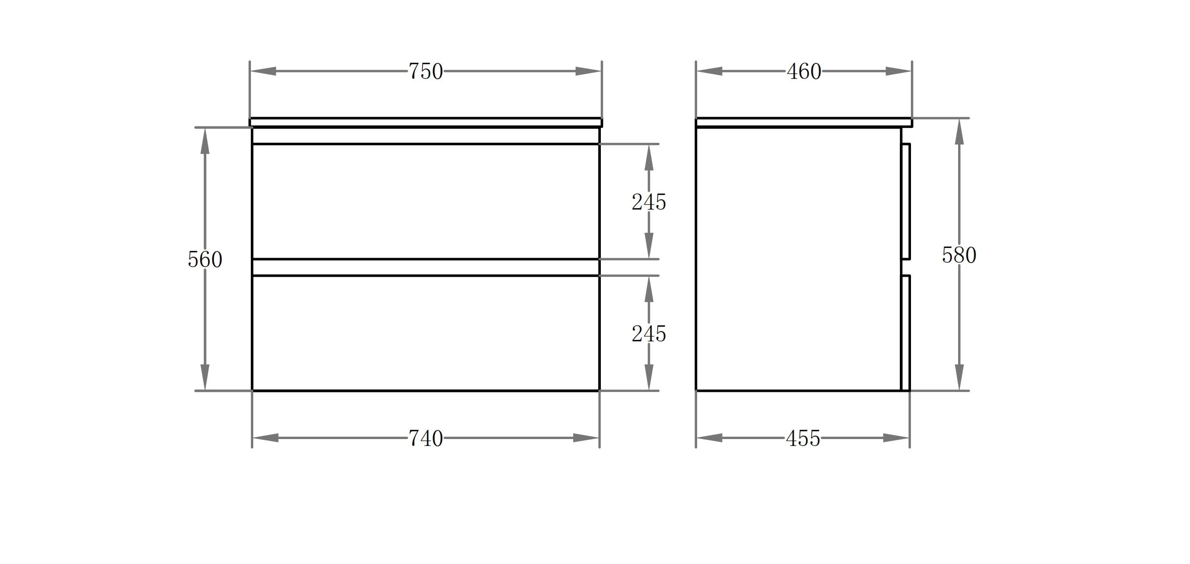 RIVA750W-CT Wall Hung