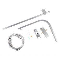 Square Brushed Nickel Shower Station without Shower Head and Handheld Shower - Living and Bathroom