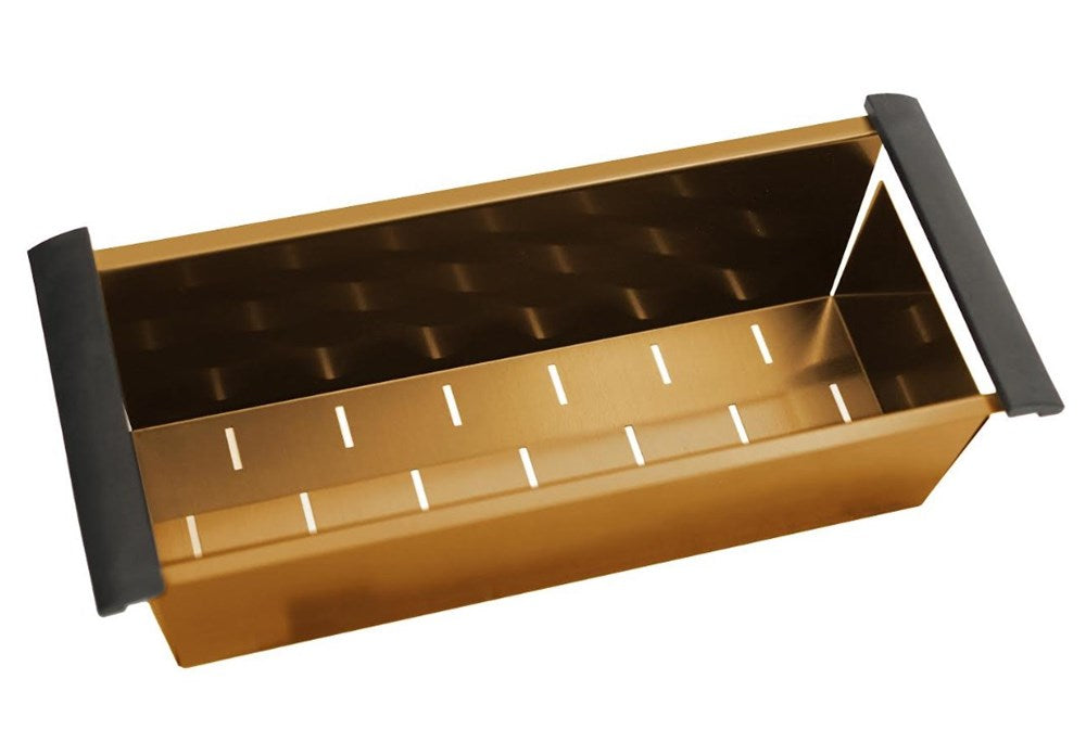 Brushed Brass Stainless Steel Kitchen Sink Colander 450*190*130mm