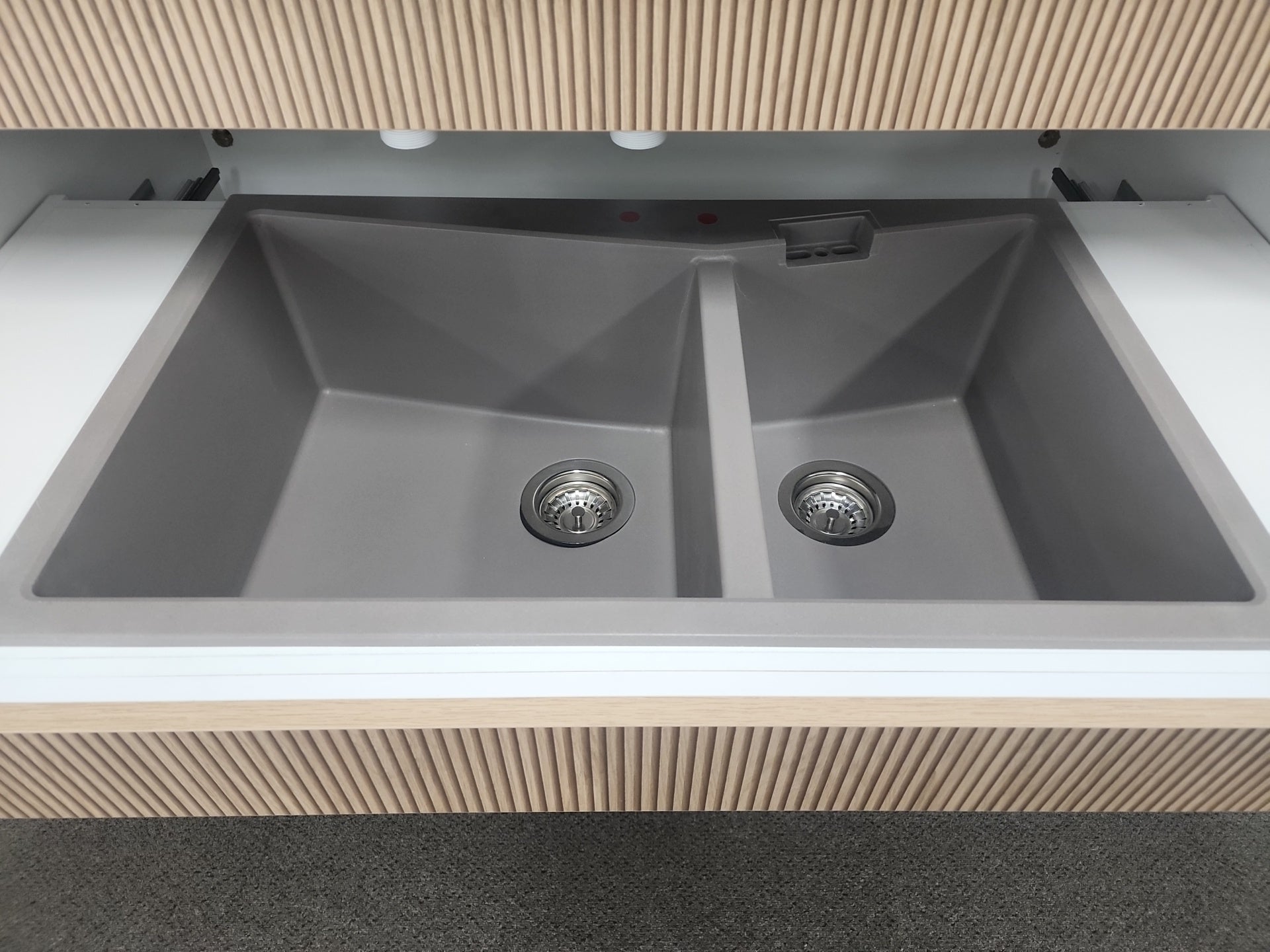 Concrete Grey Carysil CGDB 3220 Double Bowl Stone Kitchen Sink 800*500mm