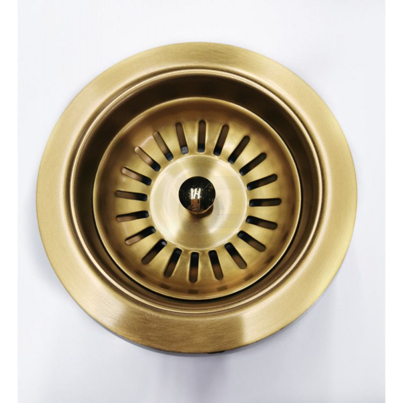 Brushed Brass Kitchen Sink Waste without Overflow