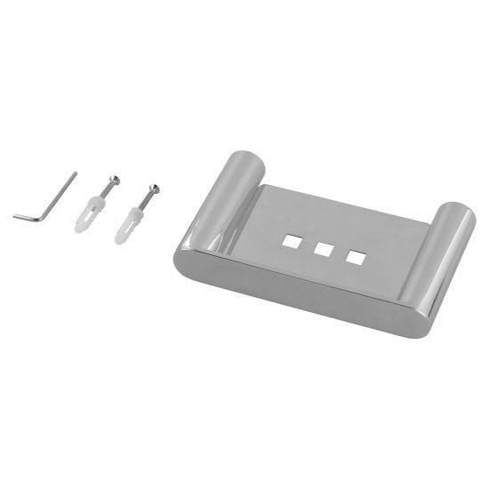 RUSHY Chrome Soap Dish Holder - Living and Bathroom