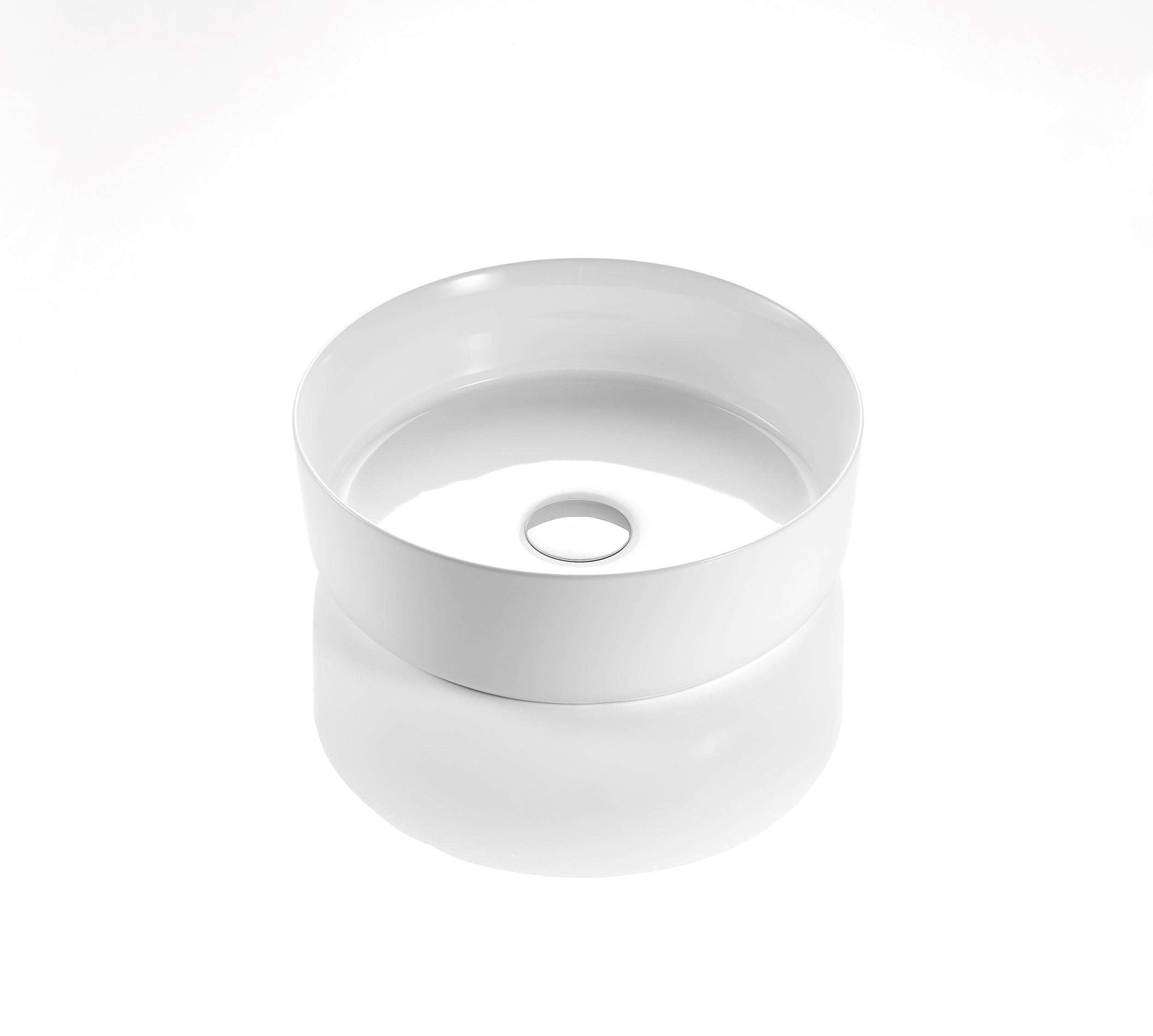 Matte white above counter basin 352*352*112mm.