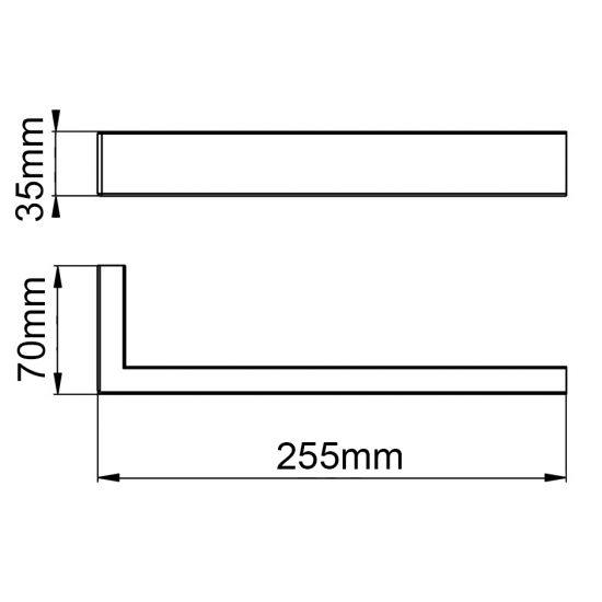 IVANO Series Black Square Towel Ring - Living and Bathroom