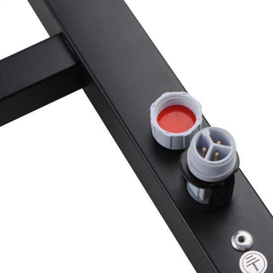 Square Matte Black Electric Heated Towel Rack 4 Bars - Living and Bathroom