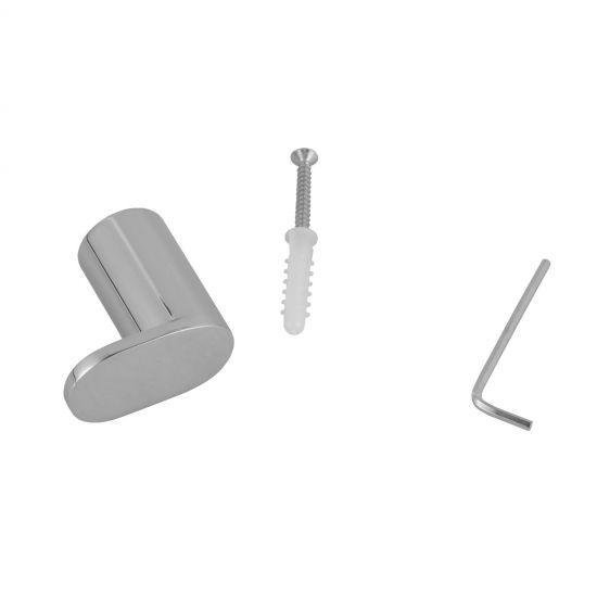 RUSHY Chrome Round Robe Hook - Living and Bathroom