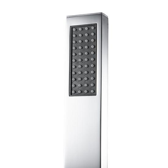 Chrome Brass Square Handheld Shower Spray Head - Living and Bathroom