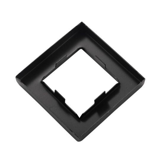 Square Black Shower Holder Wall Connector & Hose Only - Living and Bathroom