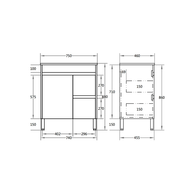 Nova NC74RLG-CT Freestanding