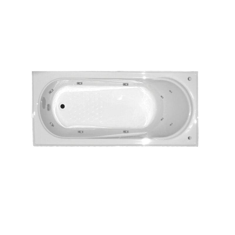 Allura 1530/1670/1800*740*450mm Spa Bath Tub 6/10/12 jets White Acrylic drop in Rectangle - Living and Bathroom