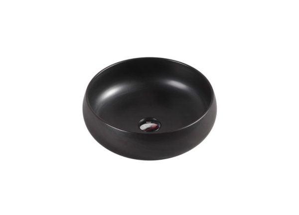 Asti 87 Matt Black Above Counter Basin - Living and Bathroom