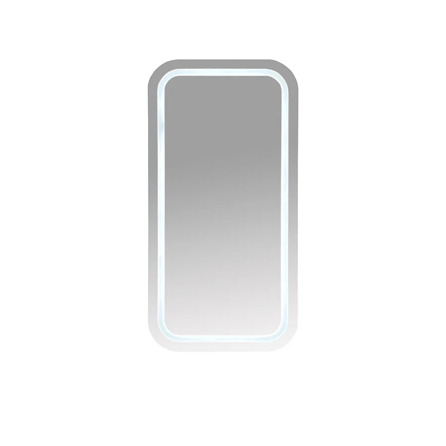 Athena 450 x 900mm LED Square Wall-Hung Shaving Cabinet - Single Door