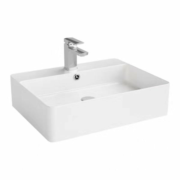 Ultra Slim Gloss White Fine Ceramic-Wall Hung/Above Counter Basin 550×420×140mm