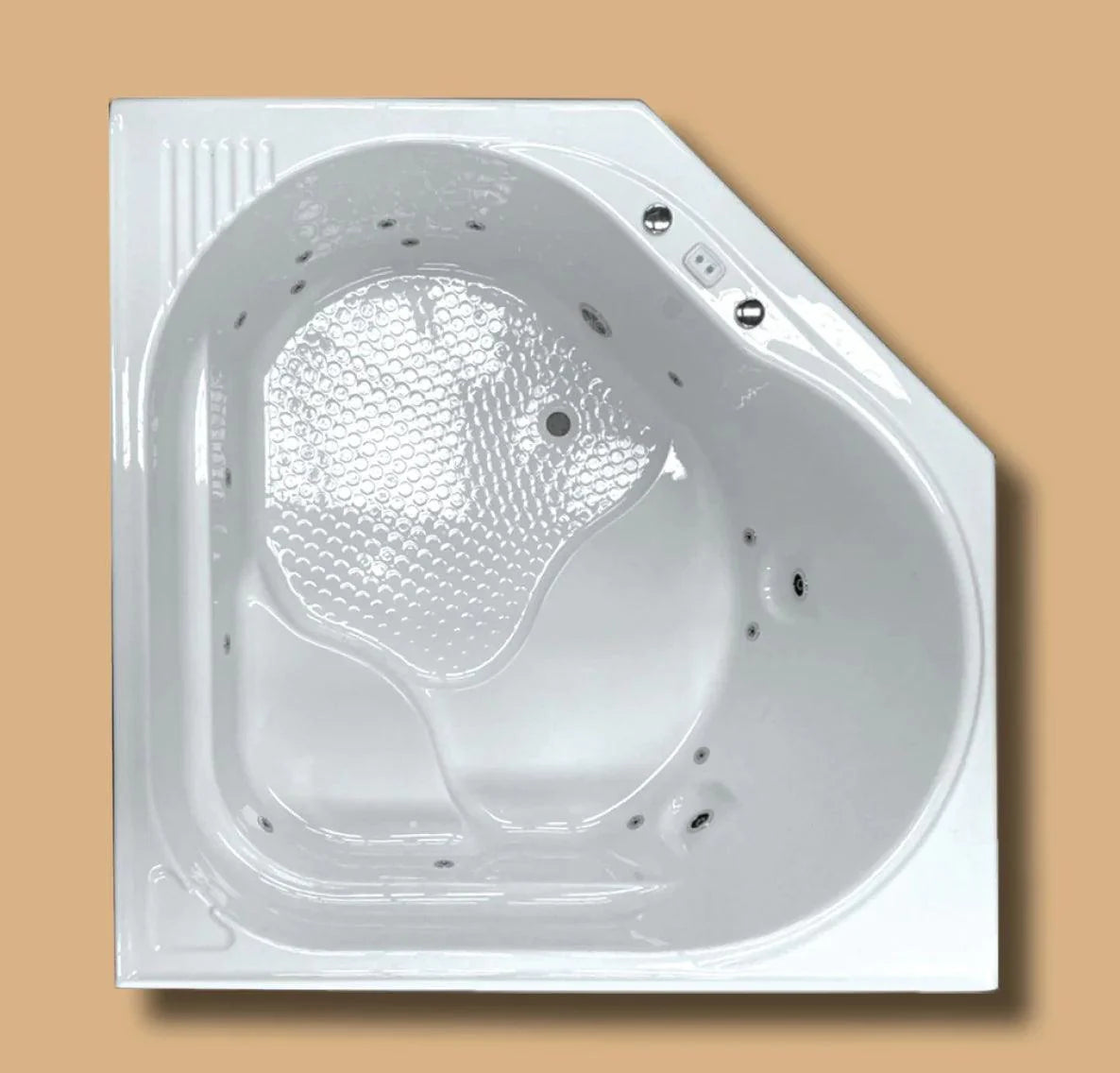 Barda 1480*1480*500mm Gloss White Acrylic 17 Jets Drop in Spa Bath Tub - Living and Bathroom