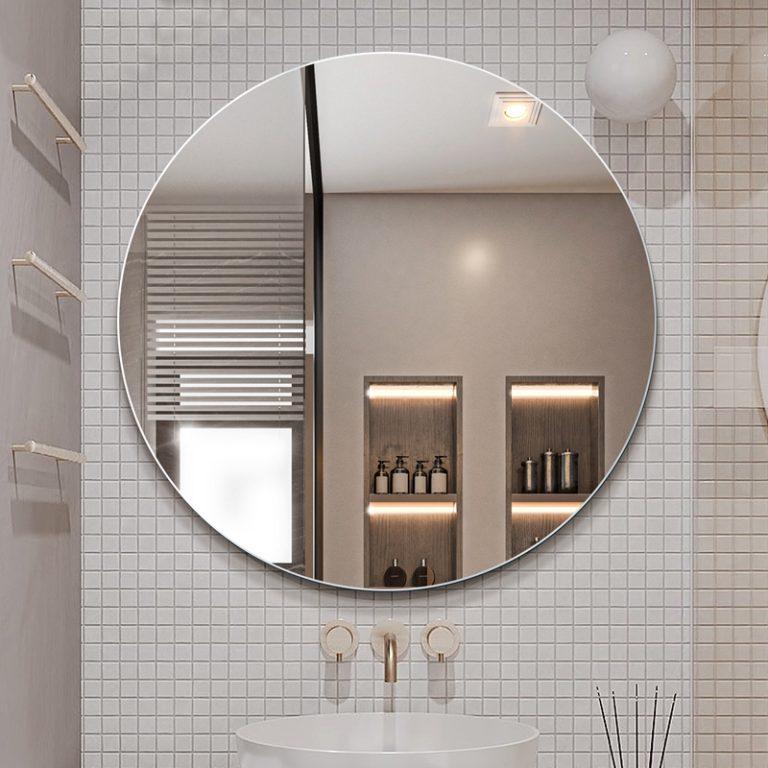 Round 90cm Pencil-edge Plain Mirror - Living and Bathroom
