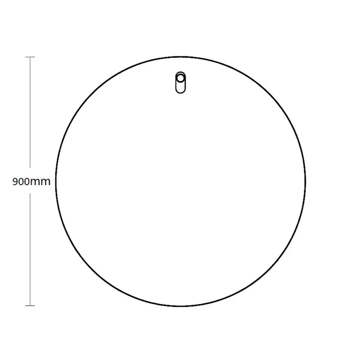 Bianca 90cm Round Mirror – Pencil-Edge Design