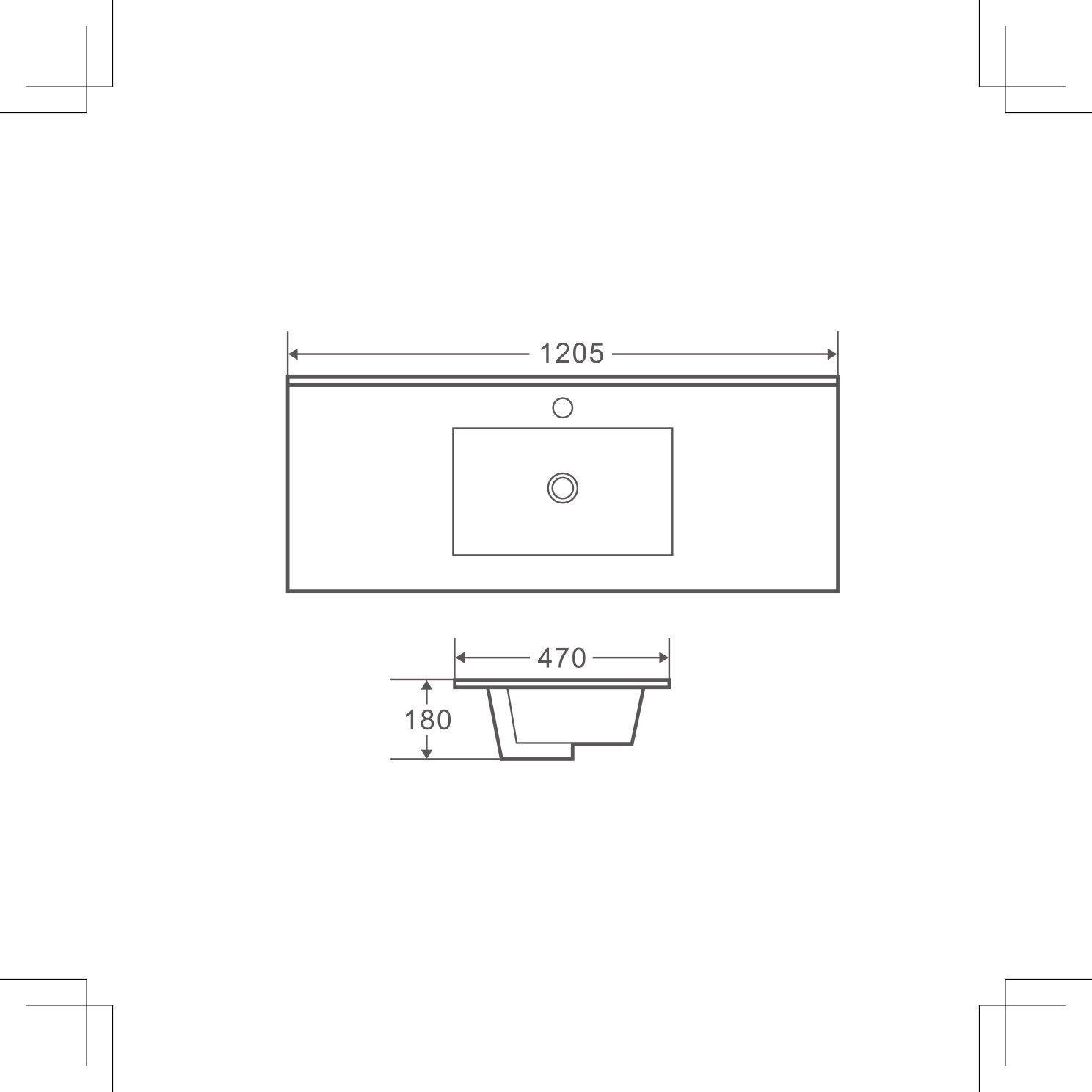 Gloss White BIANCA PVC 120cm Floor Standing Vanity Cabinet - Living and Bathroom
