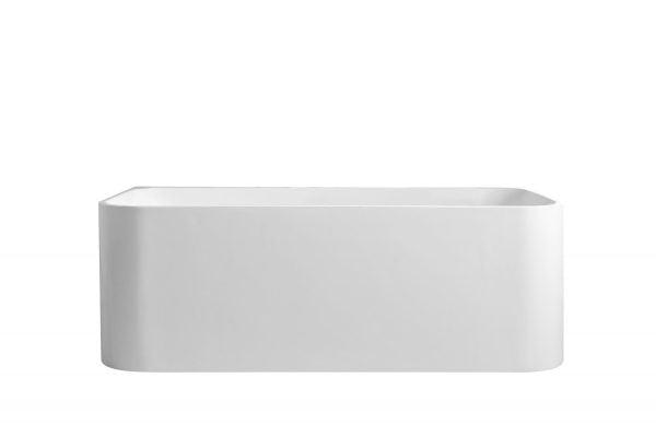 Bullion 1700mm Back-to-Wall Gloss White Bathtub - Living and Bathroom