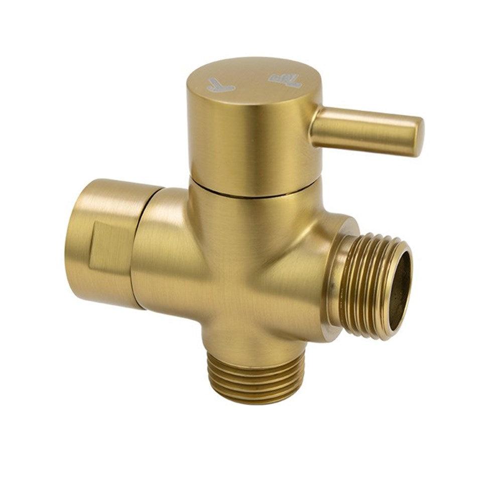 Brushed Brass Bidet Diverter - Living and Bathroom