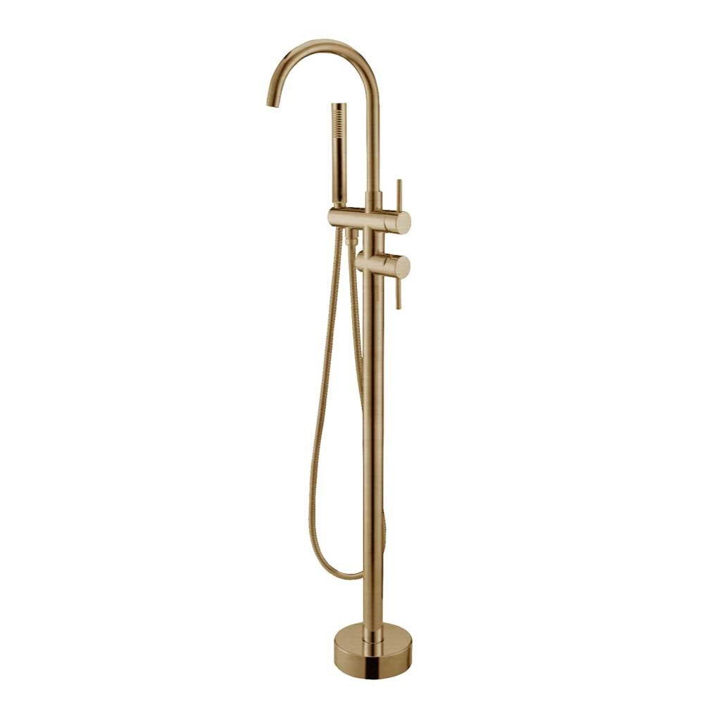 Lucid Pin Free Standing Bath Mixer with Hand Shower