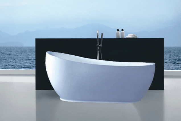 FS21 1800*900*800mm White Oval 12 Jets Acrylic Freestanding Spa Bathtub - Living and Bathroom