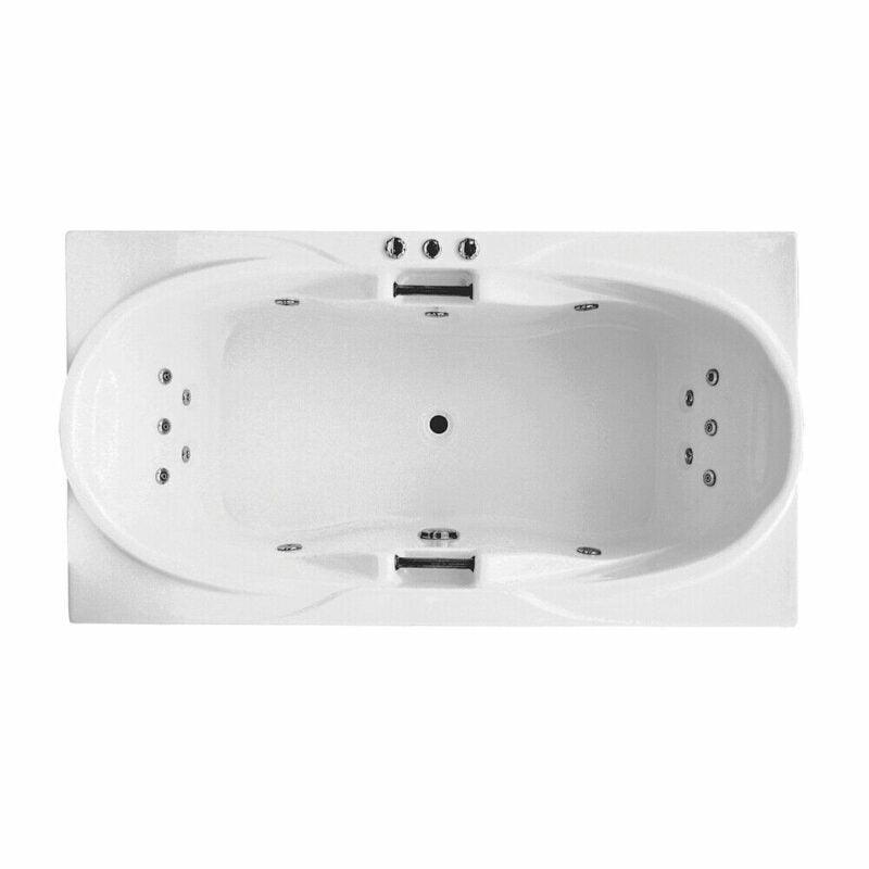Castilla 1800*940*450mm White Acrylic 15 Jets Drop In Spa Bath Tub - Living and Bathroom