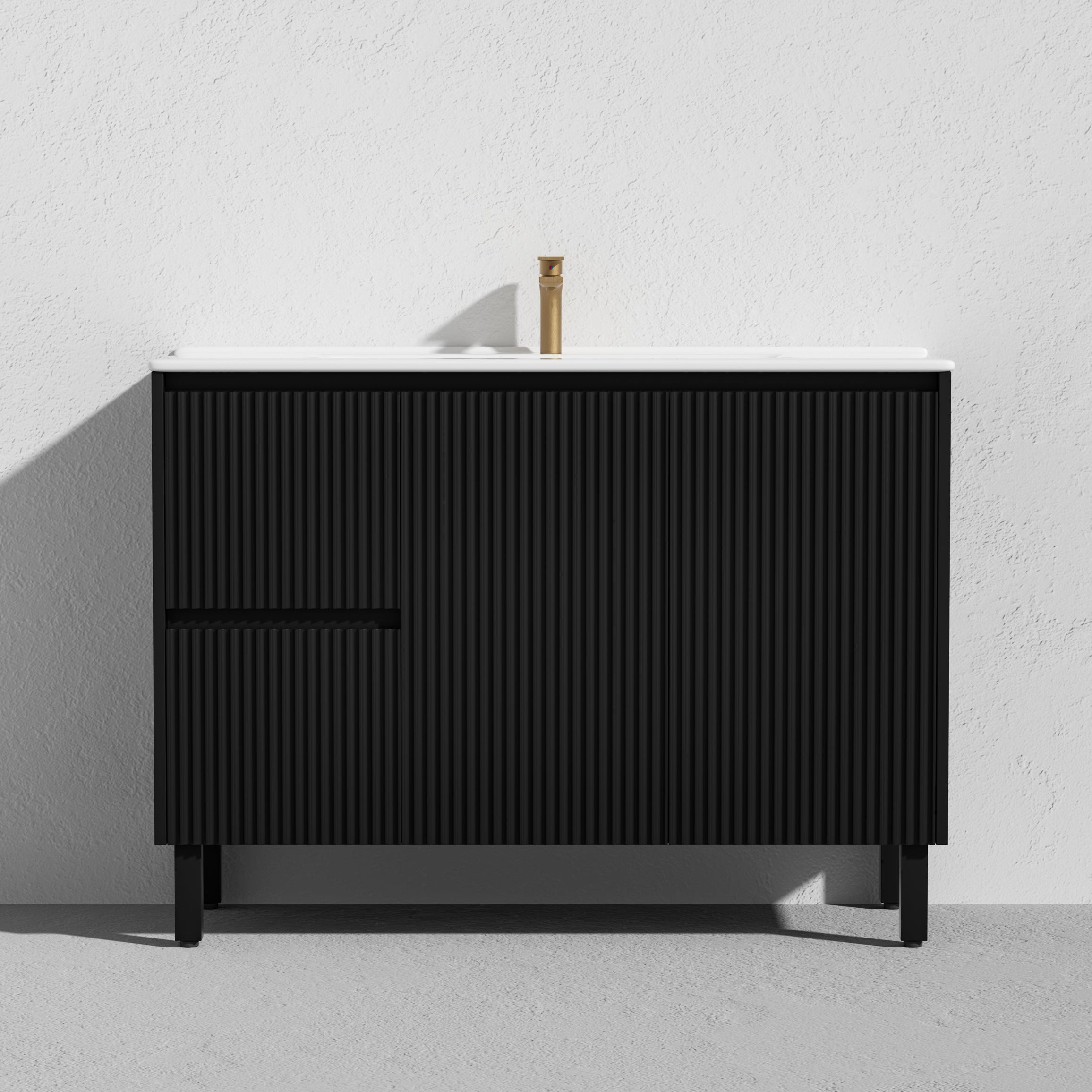 Brighton PVC Waterproof Freestanding Bathroom Vanity Matte Black