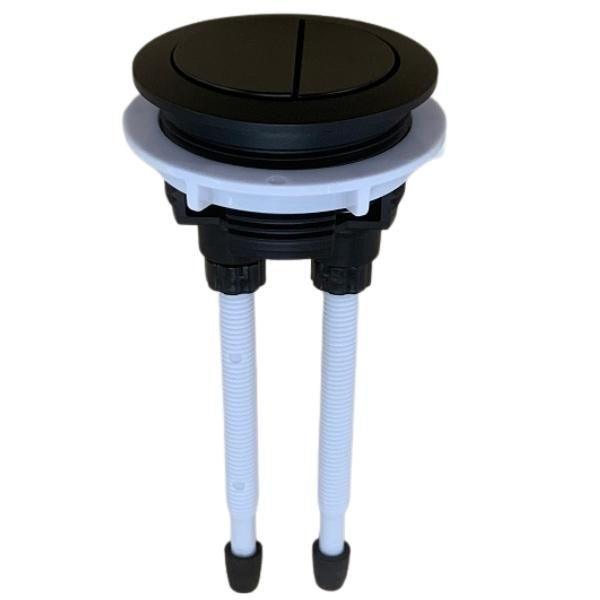 BTW Cistern Button- Round Blackr - Living and Bathroom