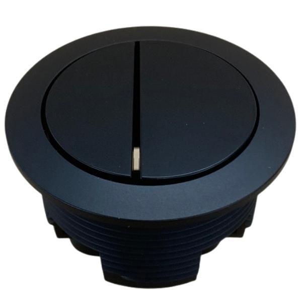 BTW Cistern Button- Round Blackr - Living and Bathroom