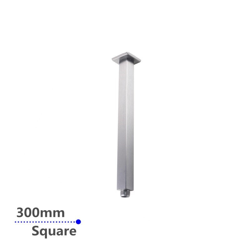 Square Chrome Ceiling Shower Arm 300mm