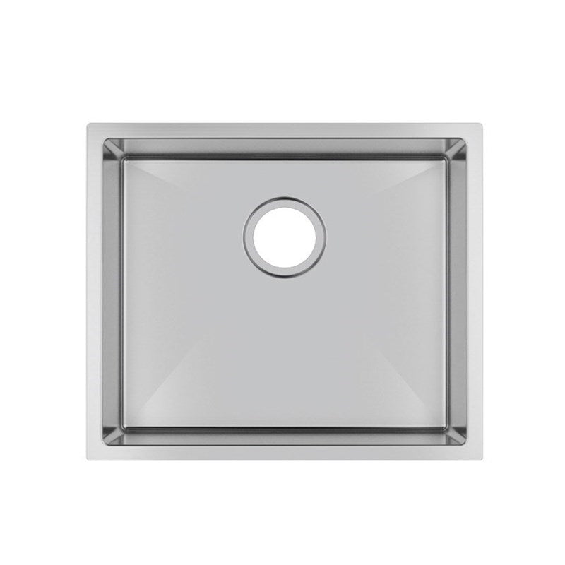 Round Corner Chrome Stainless Steel Handmade Single Bowl Kitchen Sink 510*440*230mm