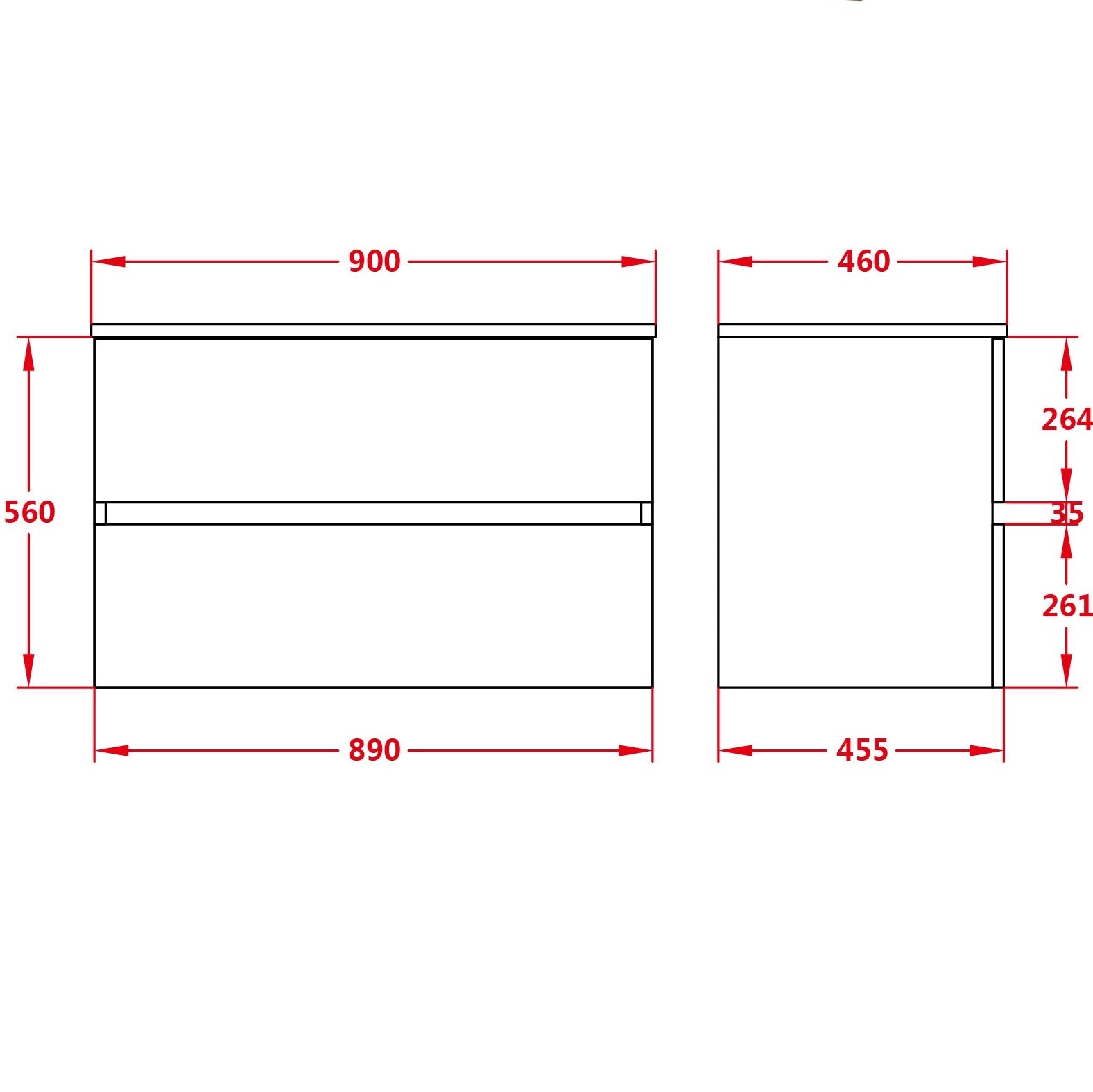 Stella PVC Wall Hung Bathroom Vanity Oak