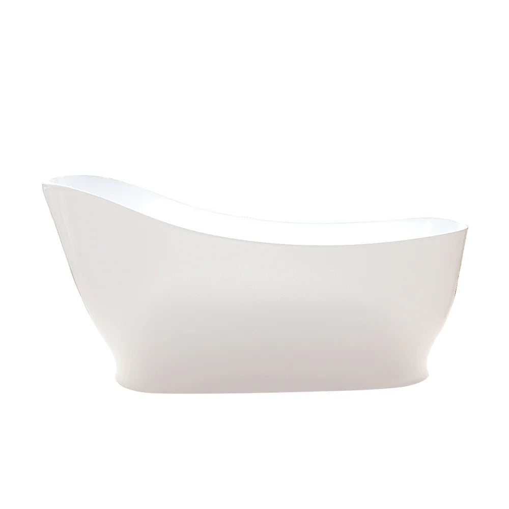Clara 1700mm Freestanding Designer Gloss White bathtub - Living and Bathroom