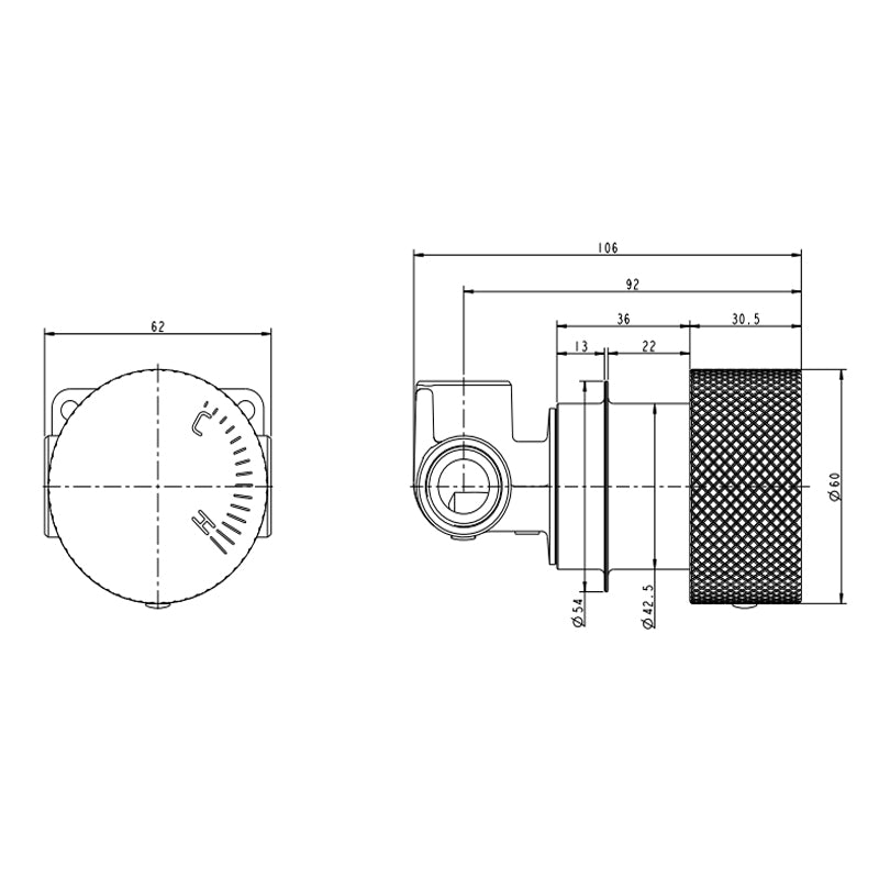 Round Progressive In-wall Part