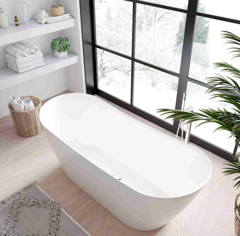 Disney 1500mm Freestanding Designer Gloss White bathtub - Living and Bathroom