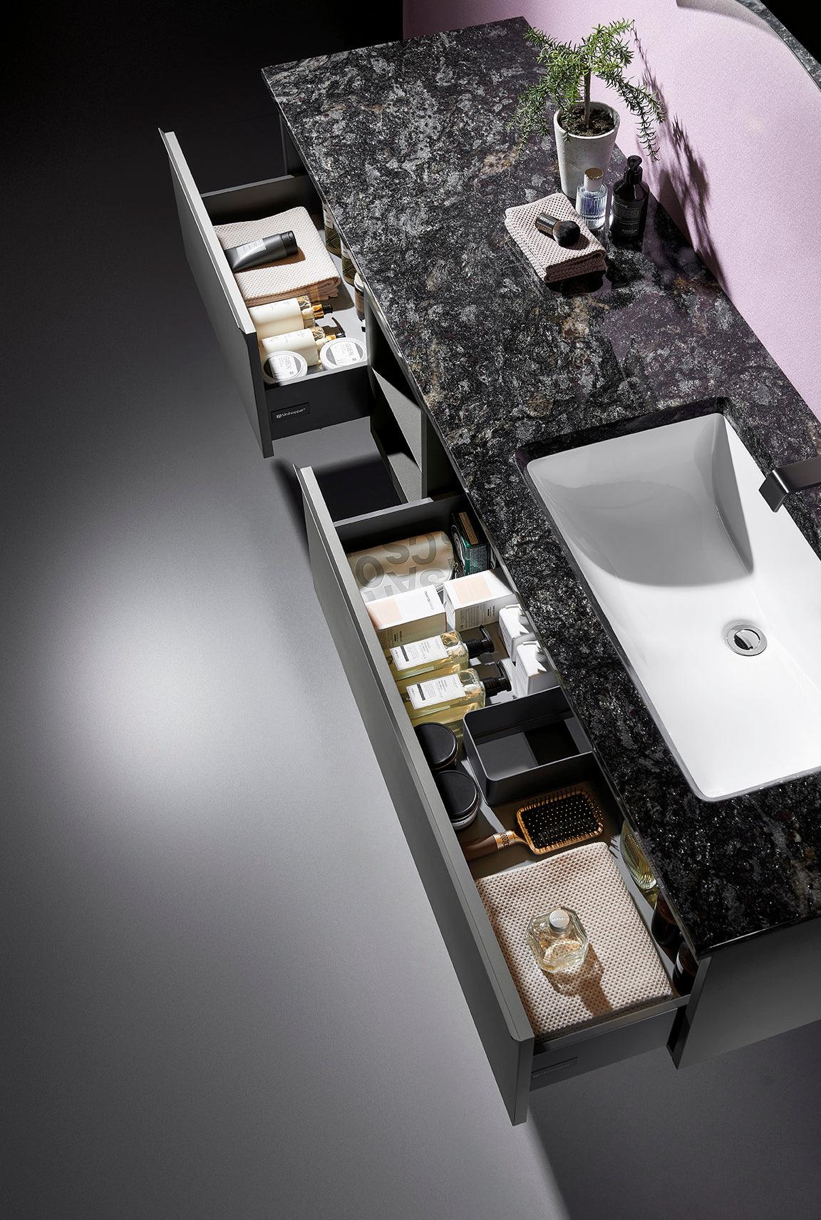 LAB Venus Stainless Steel LED wall hung vanity - Living and Bathroom