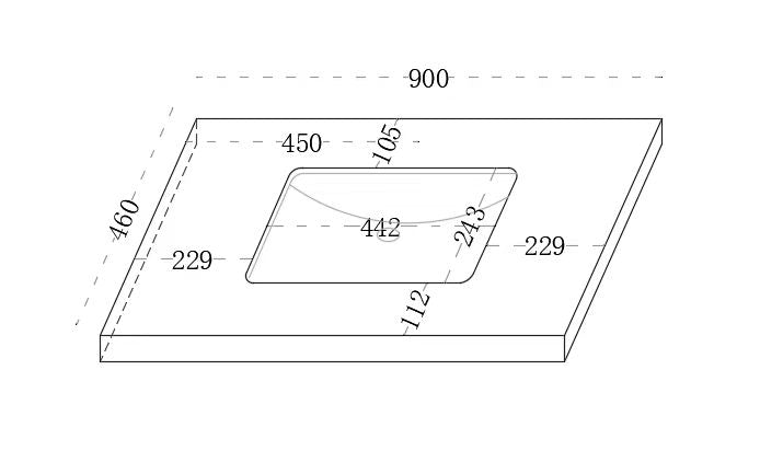Ceto Diamond Undermount Sintered Stone Top With Seamless Ceramic Basin
