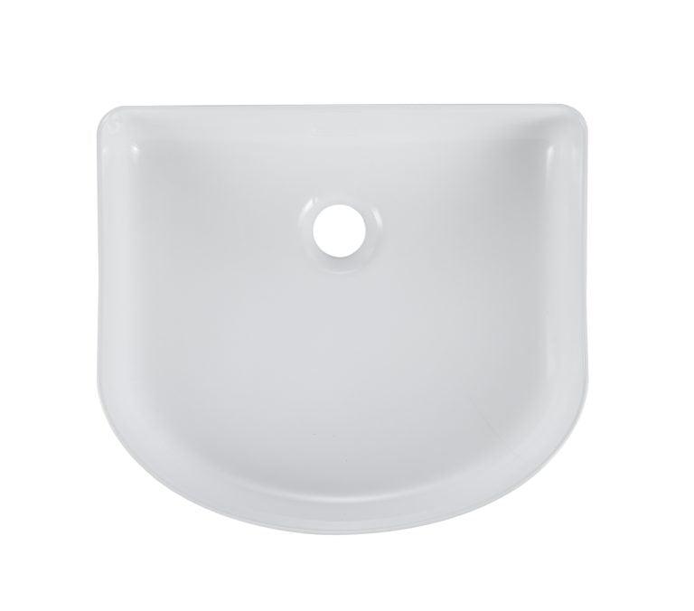 Cora Above Counter Fluted Gloss White Arch Basin (New Arrival) - Living and Bathroom