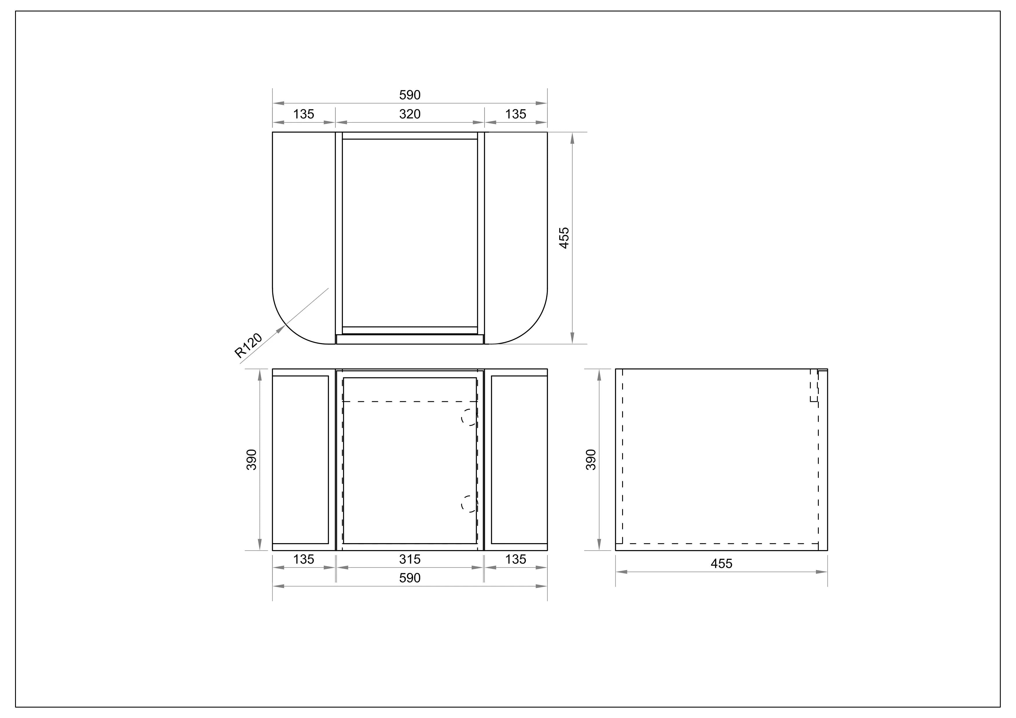 ELVA Curve Wallhung Vanity Natural Oak