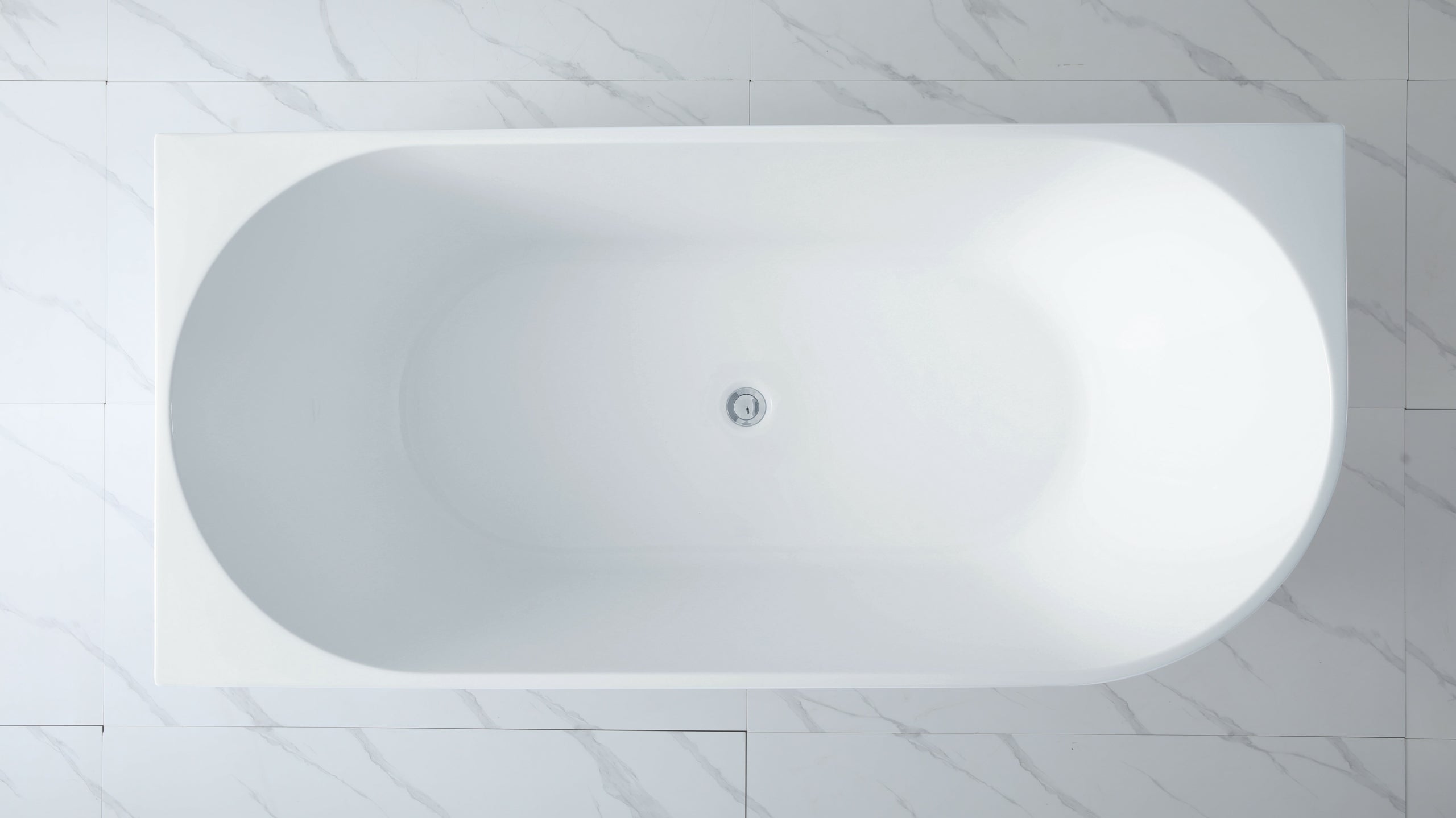 Elvia Left Corner Back To Wall Freestanding Bathtub Matt White (Available in 1500mm And 1700mm)
