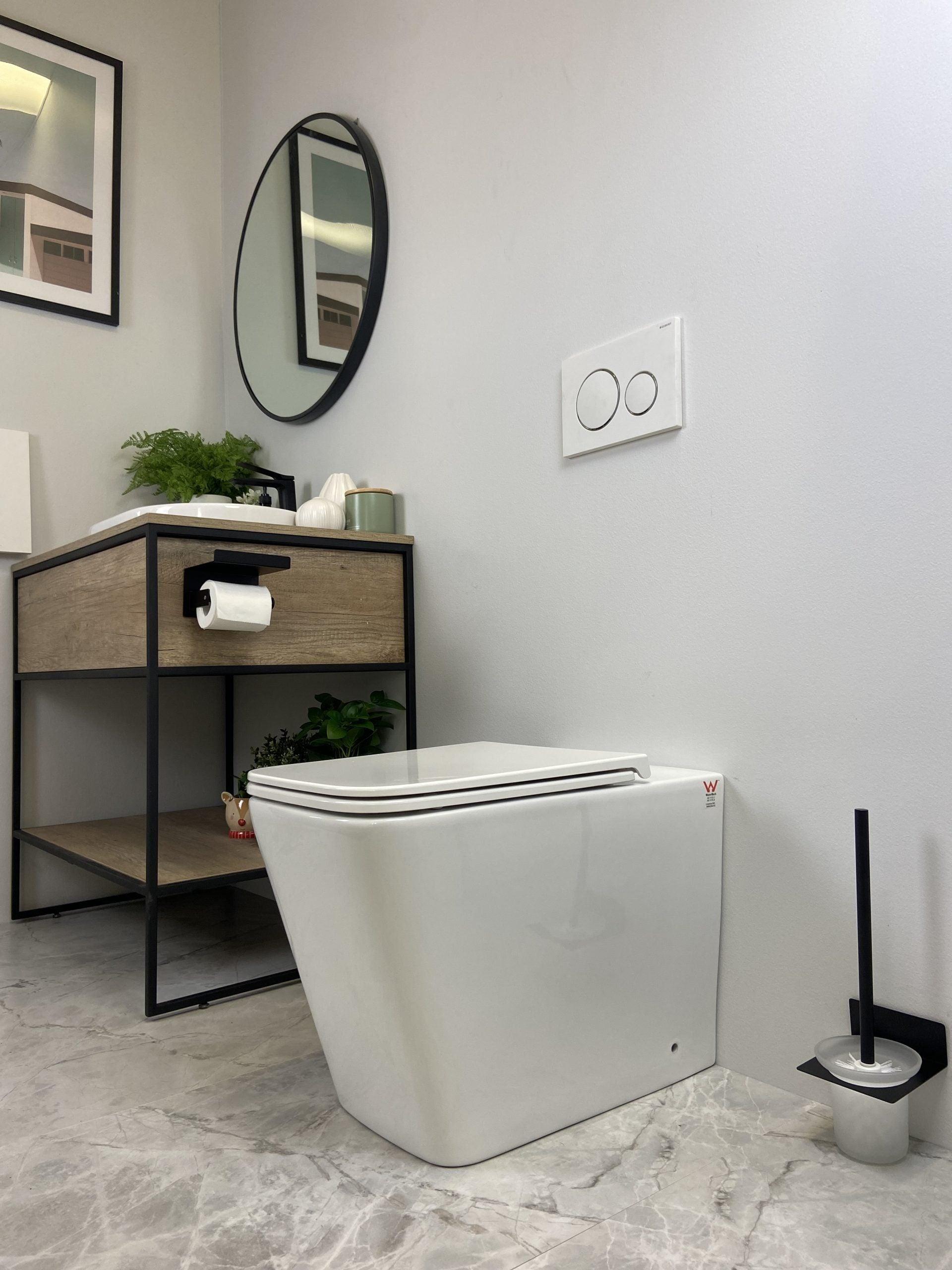 ENOX Rimless In Wall Toilet Suite Pan - Living and Bathroom
