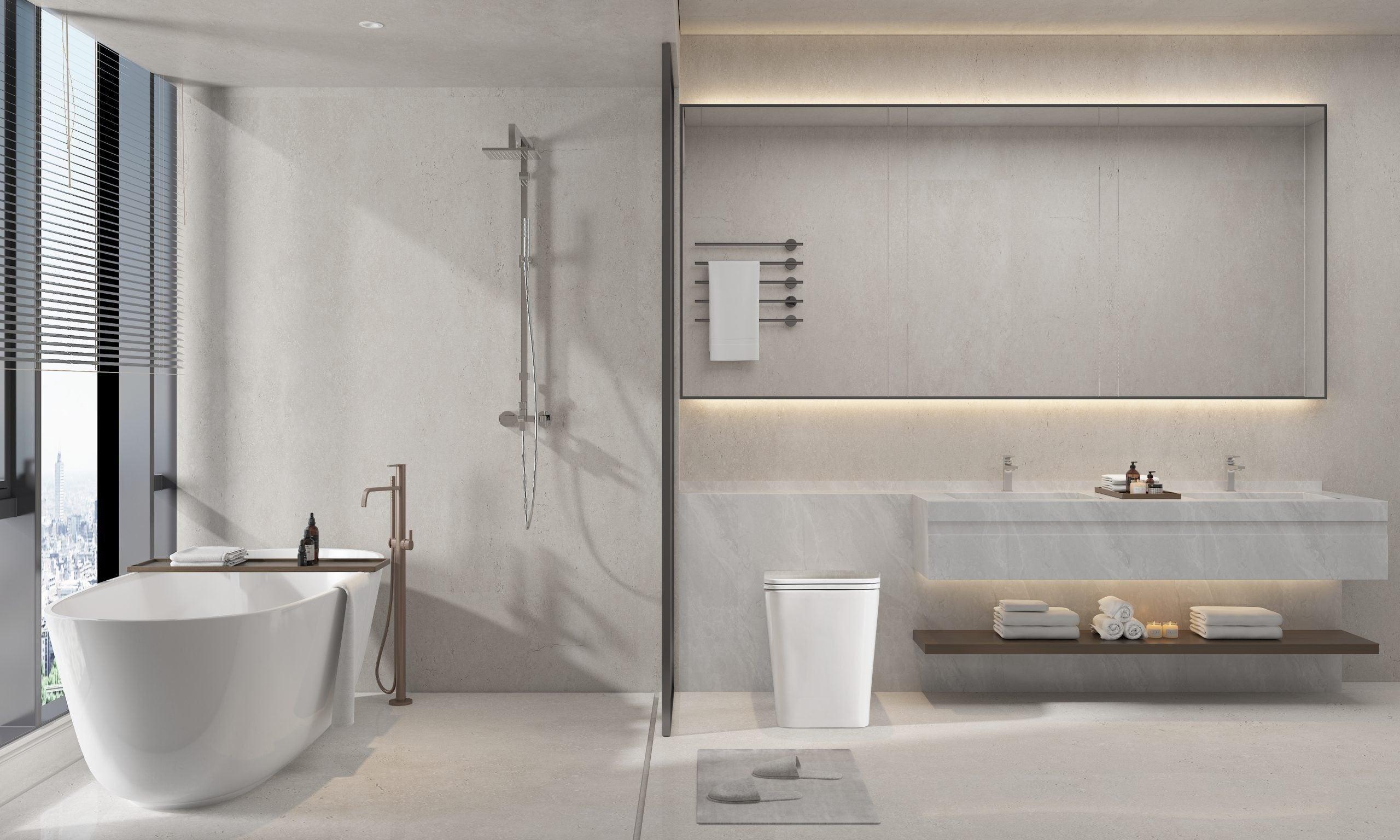 ENOX Rimless In Wall Toilet Suite Pan - Living and Bathroom
