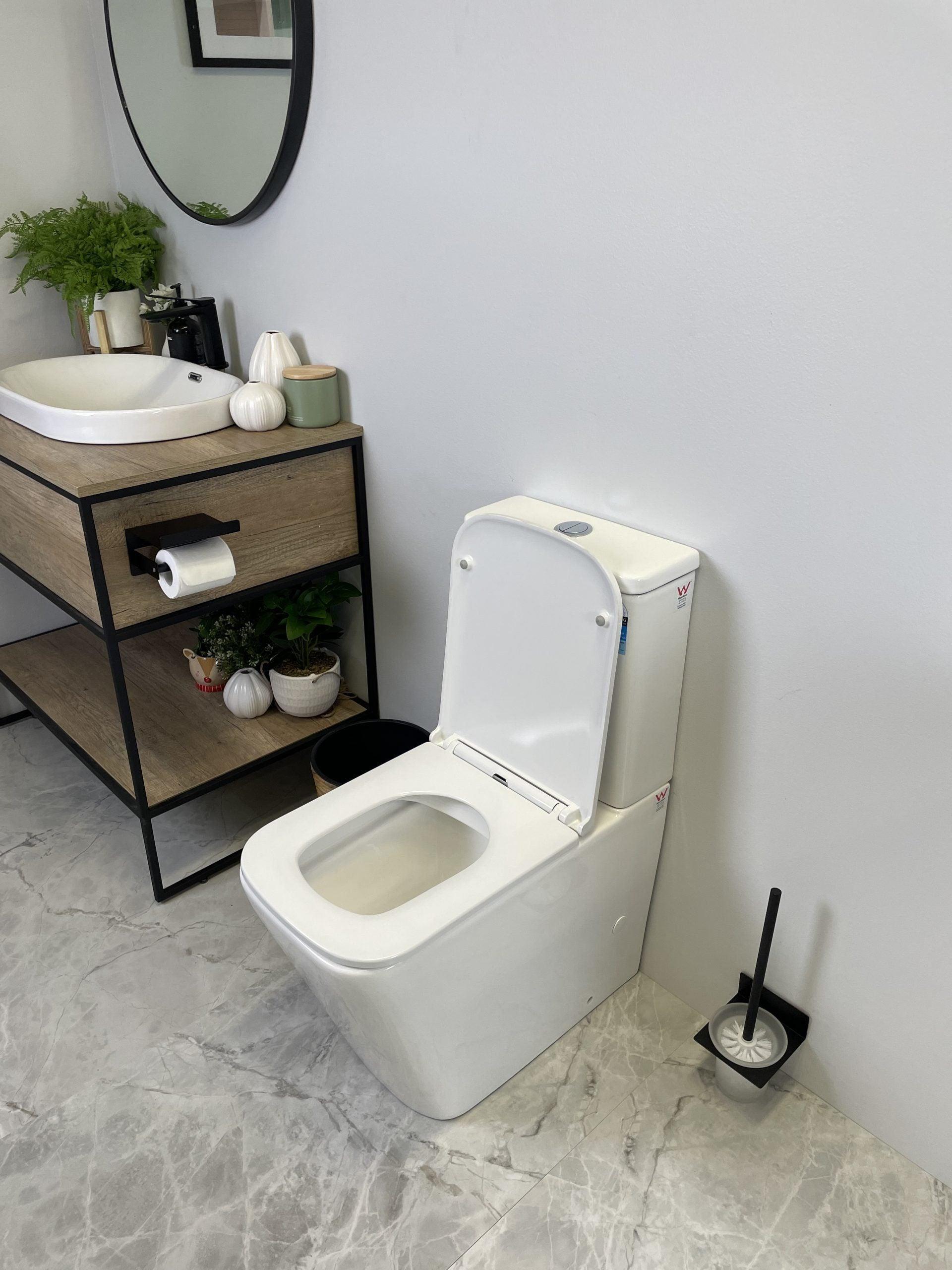 Enox Back To Wall Rimless Toilet Suite - Living and Bathroom